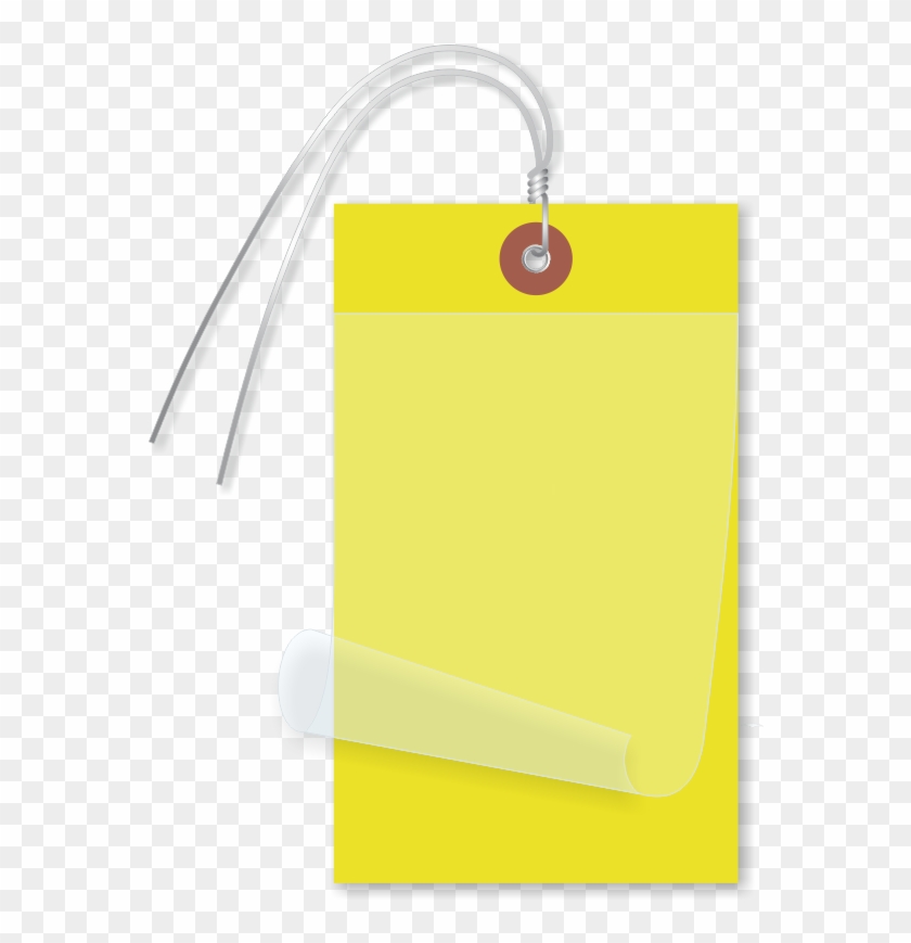 Blank Self Laminating Write On Tags With Wire Yellow Shopping Bag