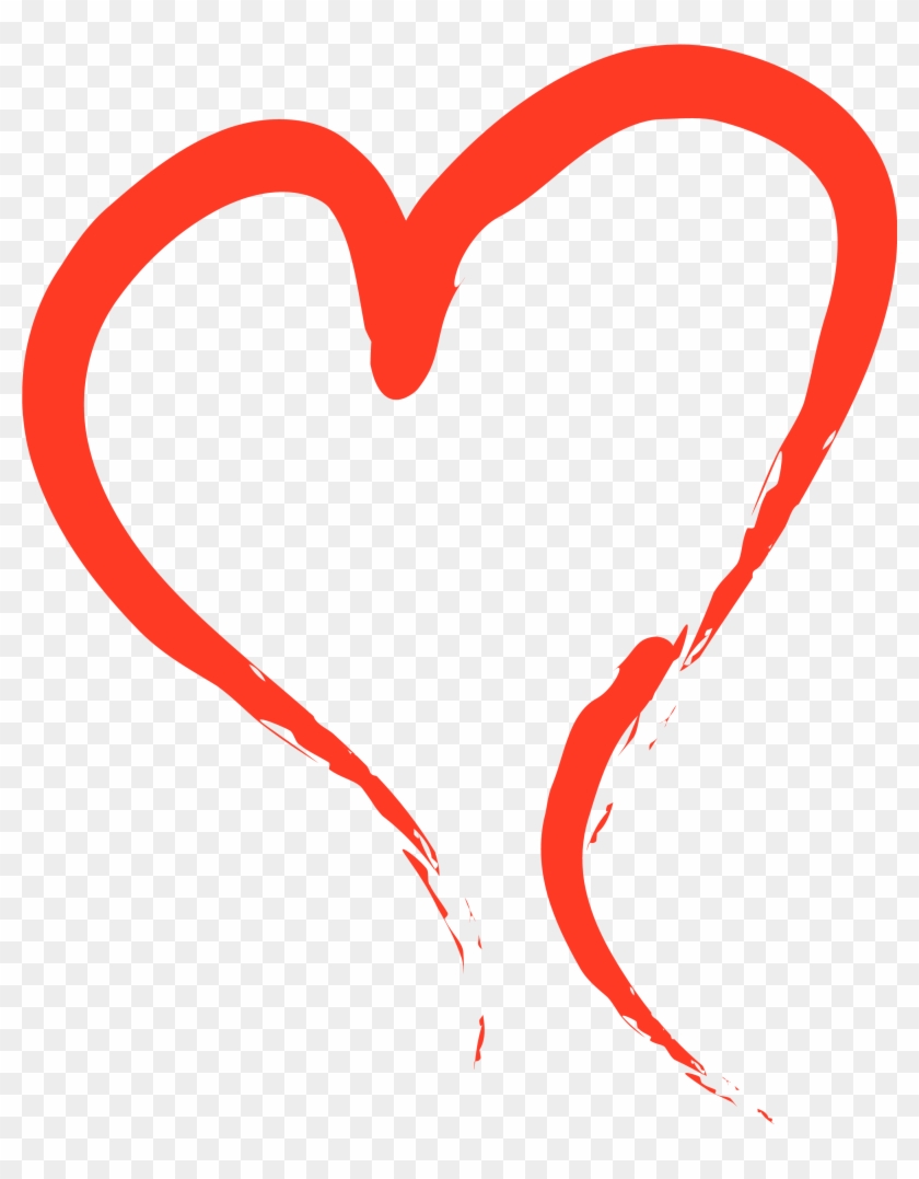 Heart Valentine S Day Love Clip Art Brush Stroke Heart Png