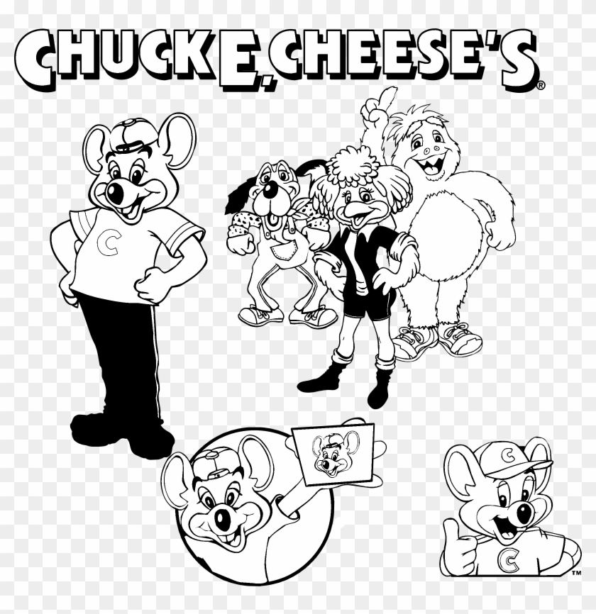Chuck E Cheeses Logo Black And White Chuck E Cheese Coloring Page