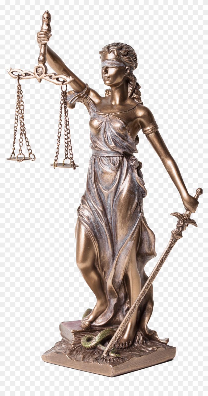 Lady Justice Bronze Statue Closeup Of A Sculpture Of Themis Free