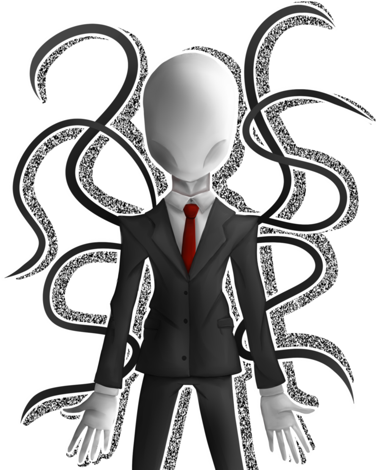 Slender Man Transparent Background - Slender Man Cartoon Drawing, HD ...