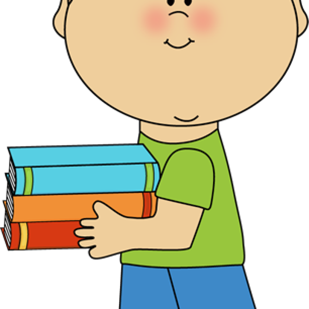 School Books Clipart Little Boy Carrying School Books - Clip Art, HD ...