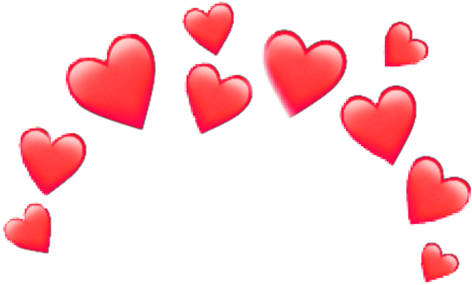 Red Heart Heartcrown Crown Emoji Iphone Random ❤ - Blue Heart Emoji Crown, HD Png Download - heart crown png