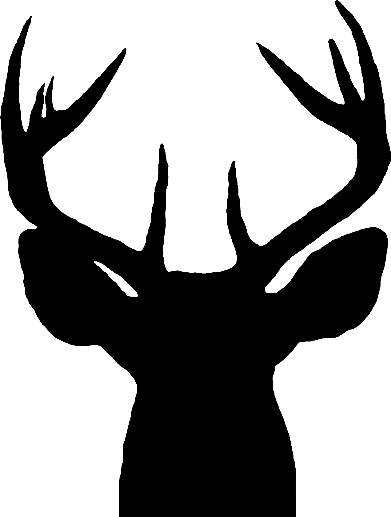 Deerhead - Deer Head Silhouette, HD Png Download - deer head png