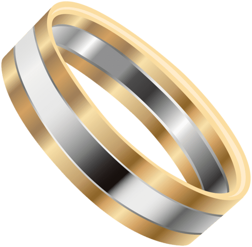 Gold Silver Wedding Ring Png Clip Art Image - Bangle, Transparent Png ...