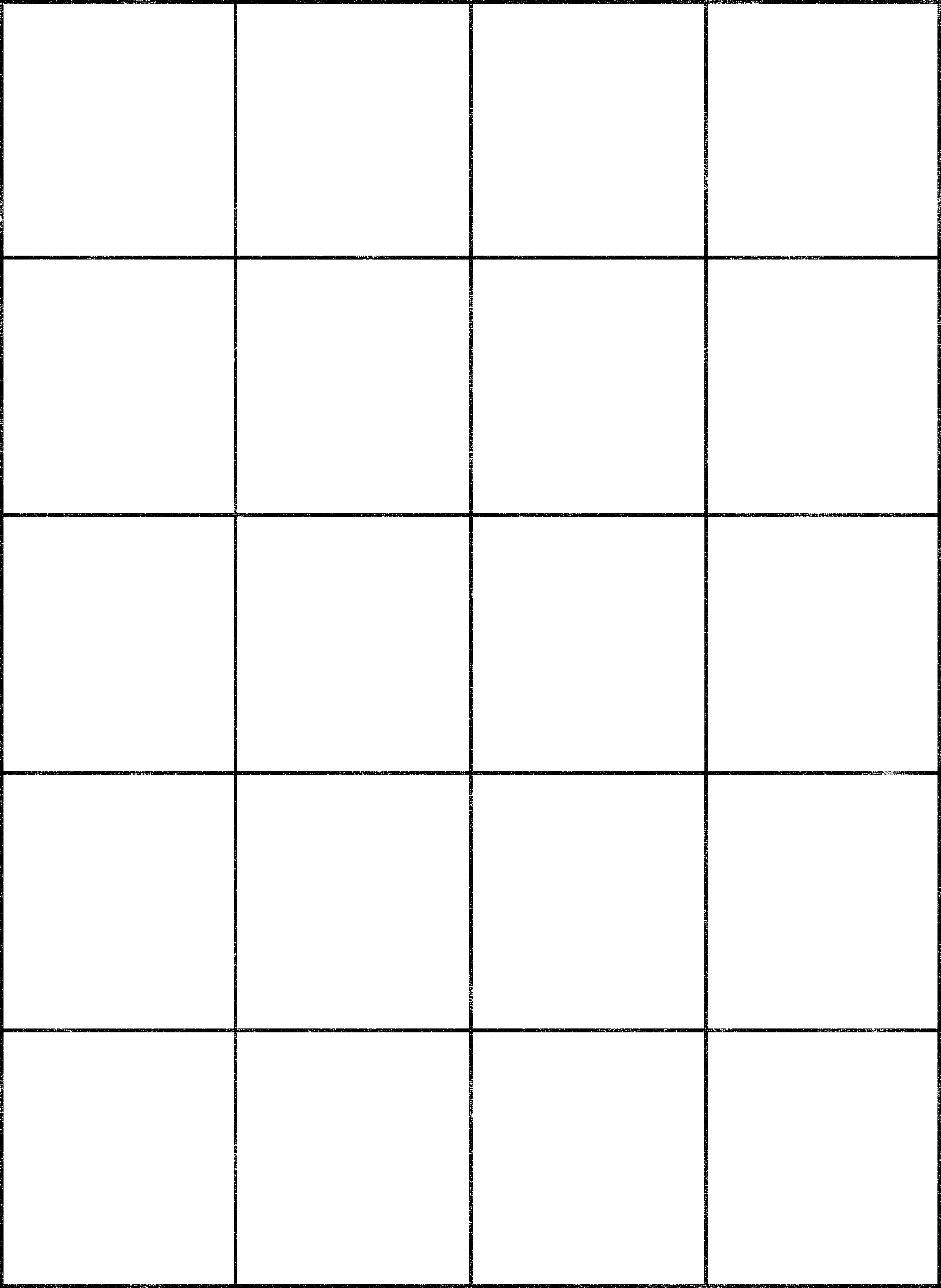 Download Drawing Grids Template - 4 X 4 Matrix PNG Image with No Background  