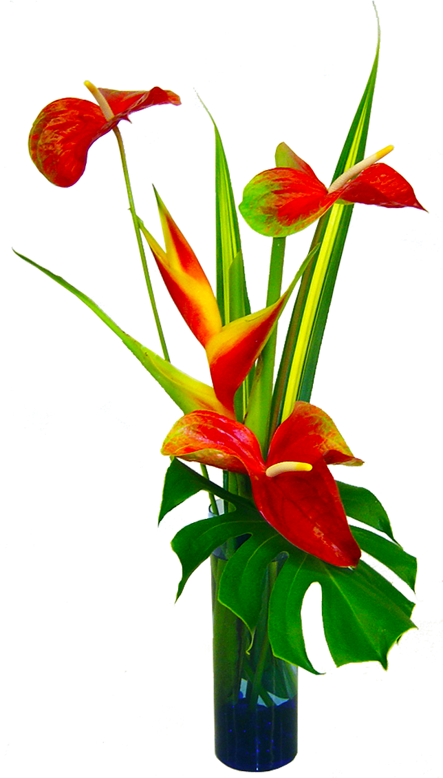 Tropical Silk Flower Arrangements - Tropical Flower Arrangement Png, Transparent Png - tropical flower png