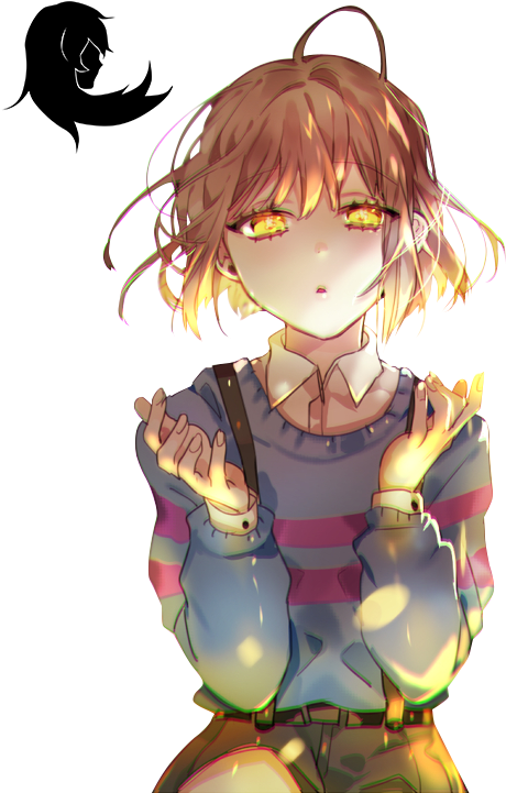 Render Frisk Undertale By Umiokimura Dagjfow Frisk With Flower Crown Hd Png Download