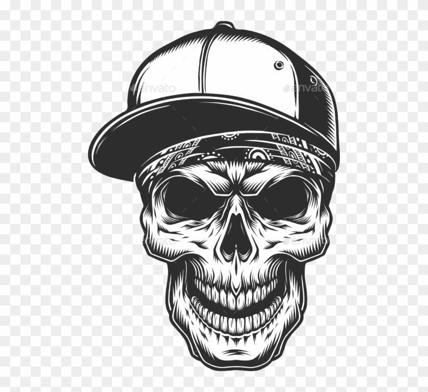 Collection Of Free Transparent Gangsta Download On - Skull With Flat