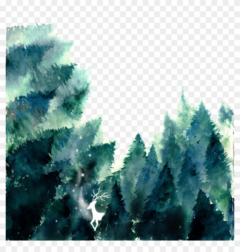 Evergreen Treeline With Transparent Background - Forest Tree Line Png, Png  Download