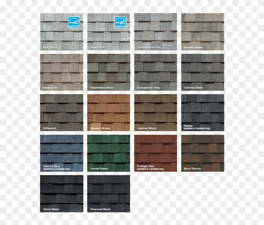 Certainteed Shingle Landmark Colors, HD Png Download - 588x636(#1091802