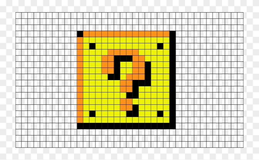 Mario Block Pixel Art Grid