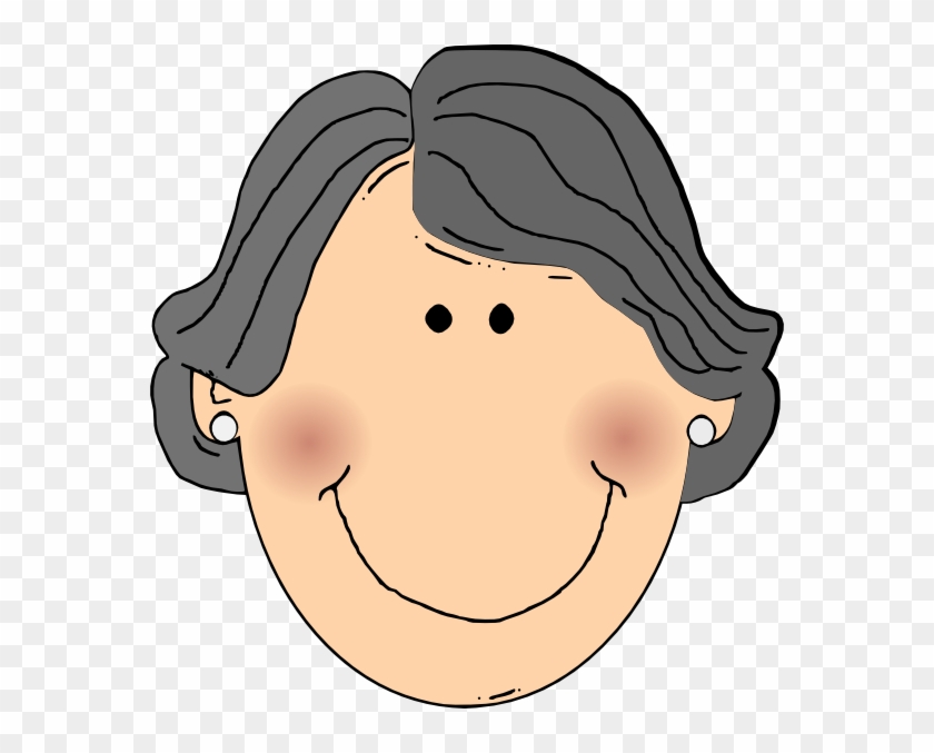 Download Vector Library Grandma Face Clipart - Grandmother Face Clipart, HD Png Download - 570x597 ...
