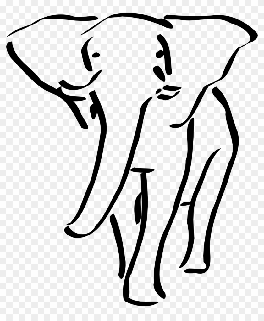 Clipart Freeuse Hippo Clipart Black And White Elephant Clip Art