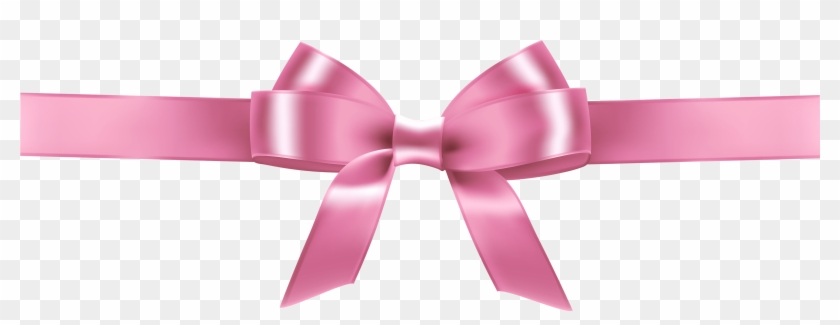 Bow Tie Clipart Girly - Pink Ribbon Png, Transparent Png - 4000x1423