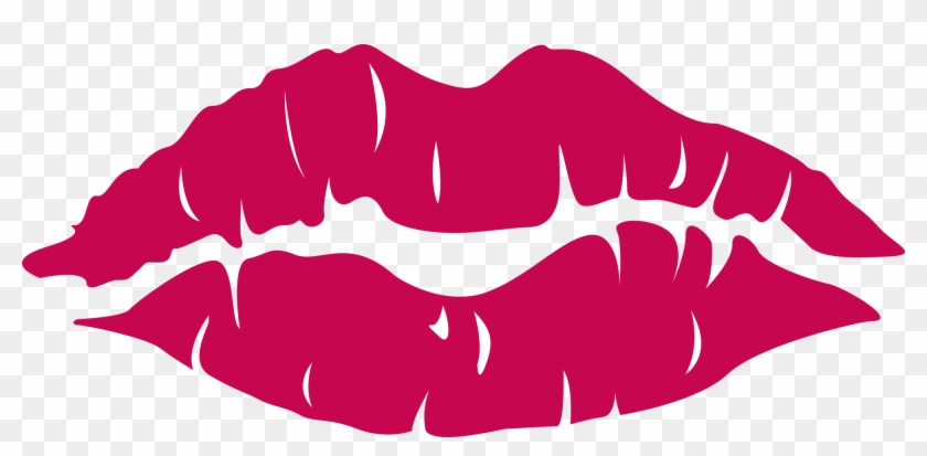 Kissing - Cartoon Cartoon Lipstick Kiss Png, Transparent Png - 2000x890(#1140879) - PngFind