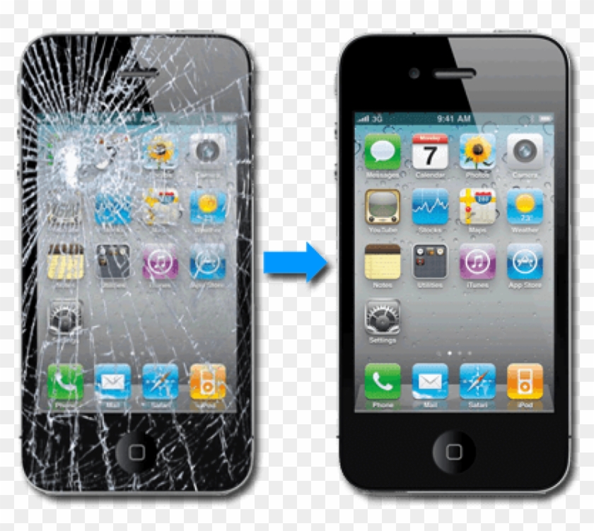 Free Png Download Mobile Phone Broken Screen Png Images - Before And ...