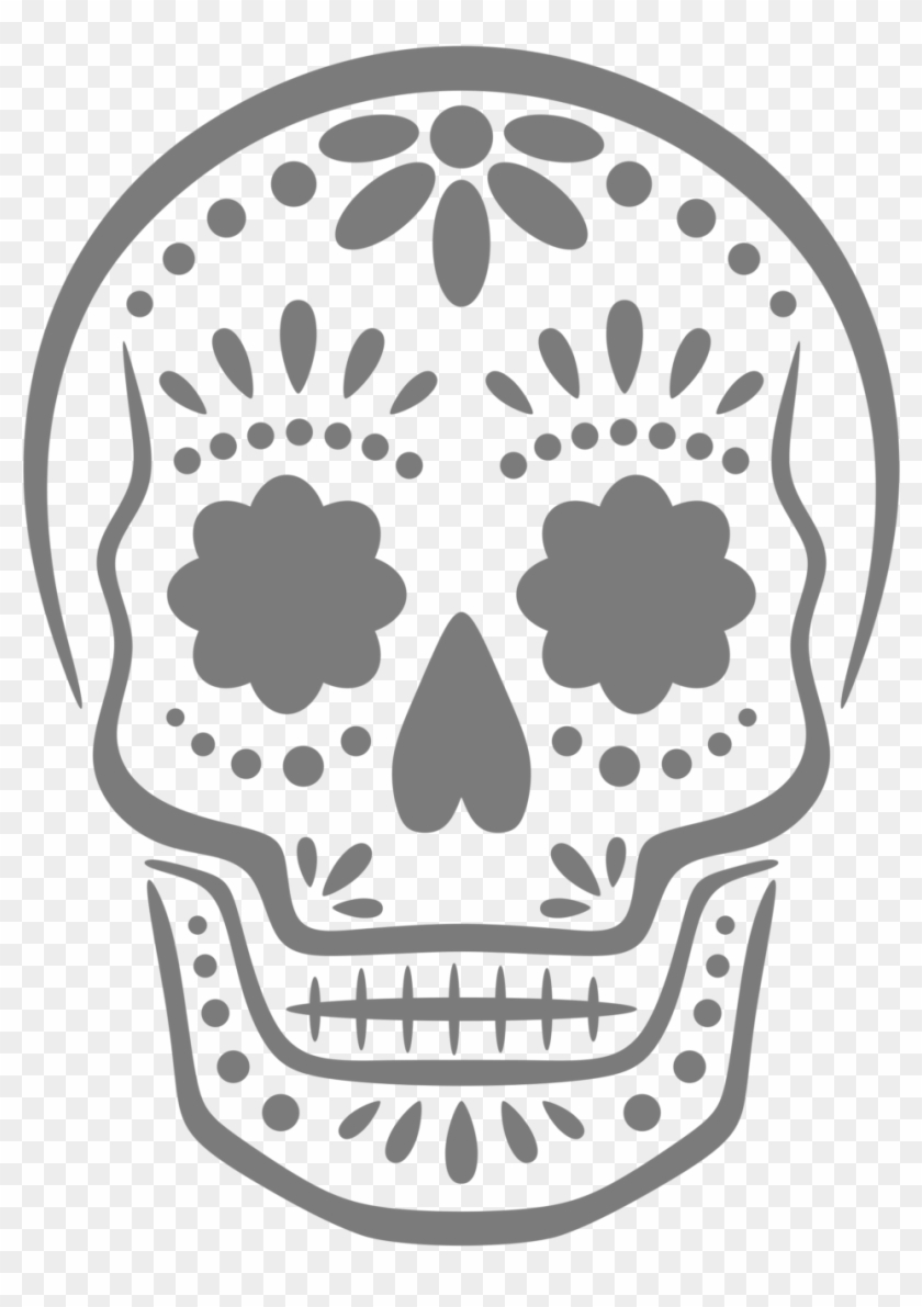 Sugar Skull Stencil Dia De Los Muertos Pumpkin Stencil HD Png 