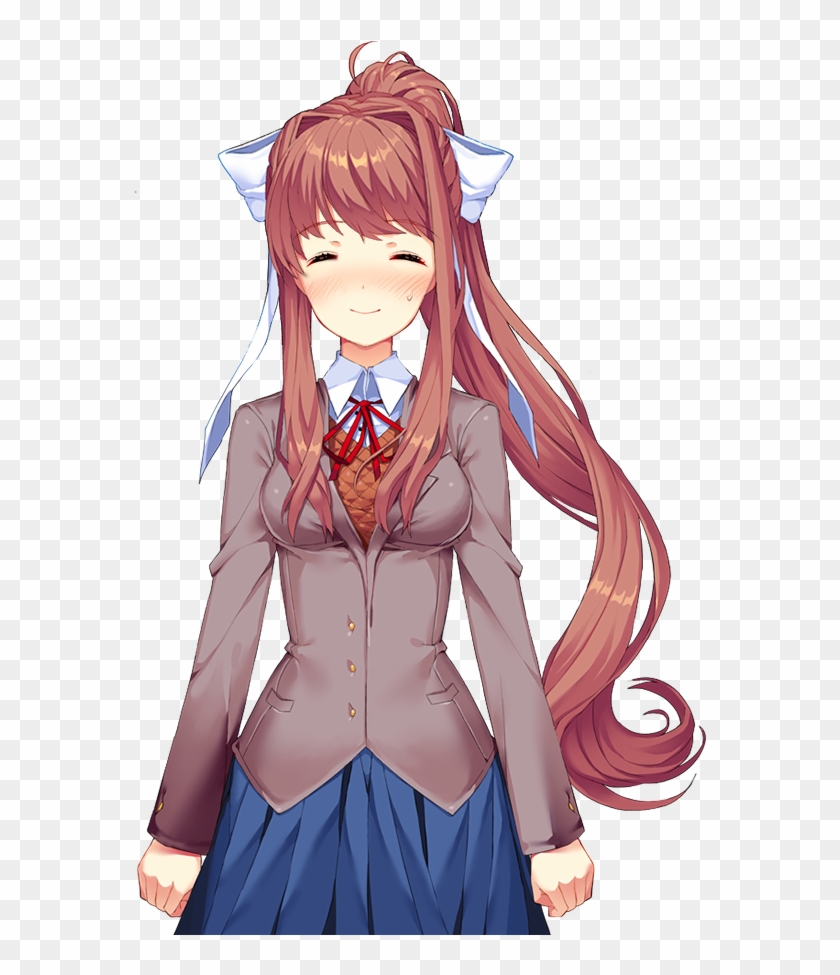 Oc Edited Mediablushing Monika Sprite Because Why Doki Doki 1942