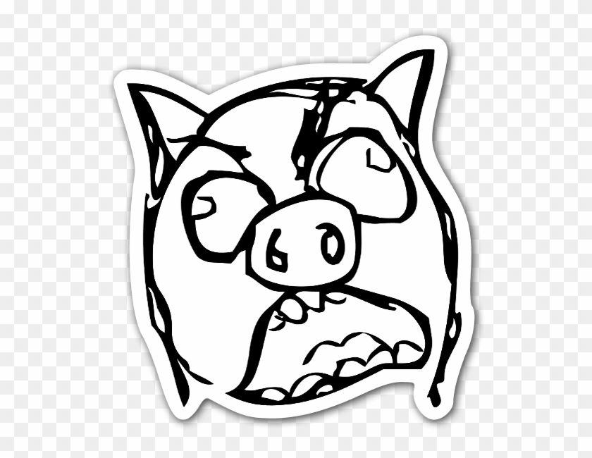 Memes Piggy Rageface Sticker Funny Roblox T Shirts Free Hd Png Download 563x600 1205712 Pngfind - roblox troll face t shirt