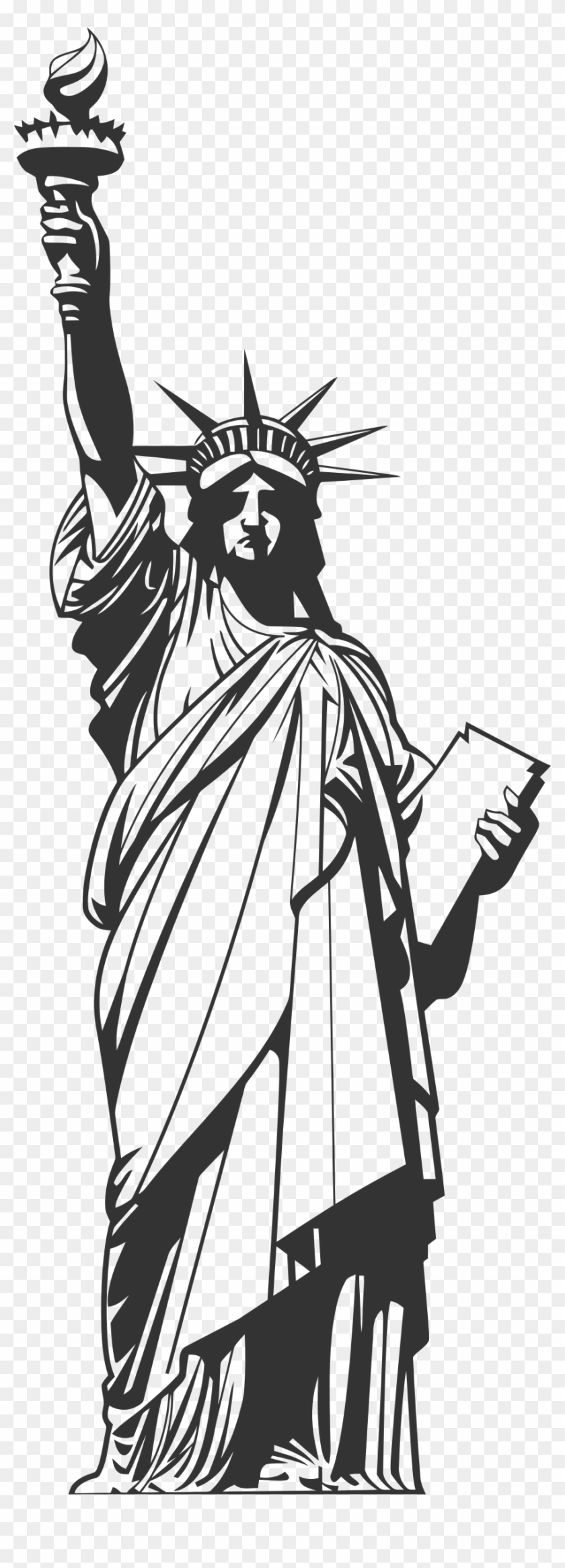 Clipart Big Image Png - Statue Of Liberty Line Art, Transparent Png ...