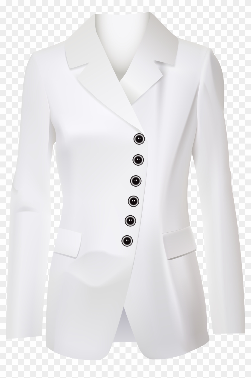 Female White Jacket Png Clipart - White Blazer Png, Transparent Png ...