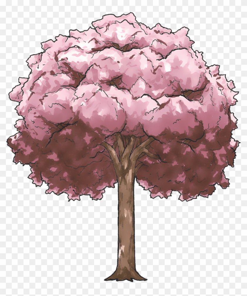 Anime Style Illustration Blooming Cherry Trees Stock Illustration  2286944837  Shutterstock