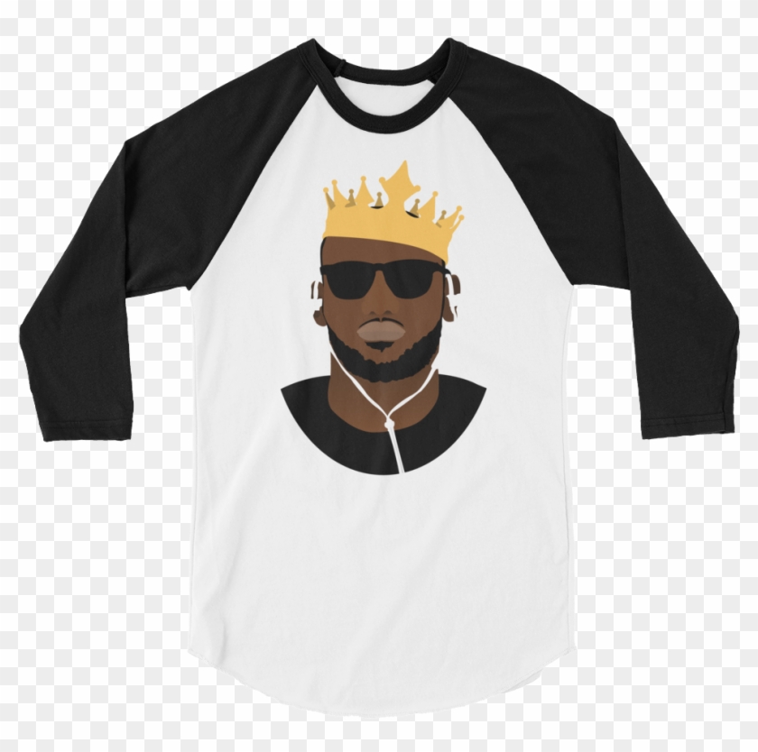 The King's Crown 3/4 Sleeve Raglan Shirt - Raglan Sleeve, HD Png ...