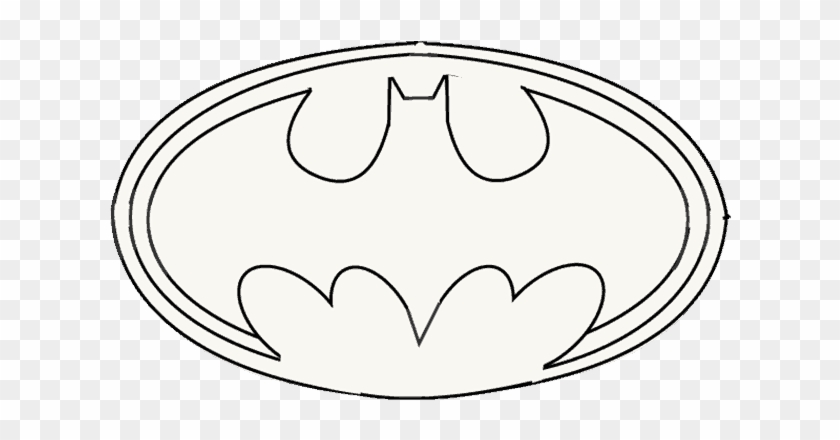 How To Draw Batman Logo Collection Of Free Drawing - Cartoon, HD Png  Download - 678x600(#1334323) - PngFind