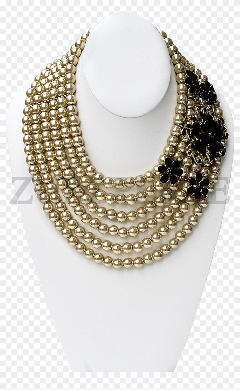 Gold Pearls Zuri Perle Necklace Earrings Bracelet - Chain, HD Png ...