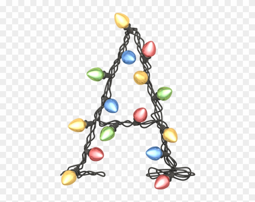 Colorgarland Font Letter A - Christmas Tree, HD Png Download - 595x595