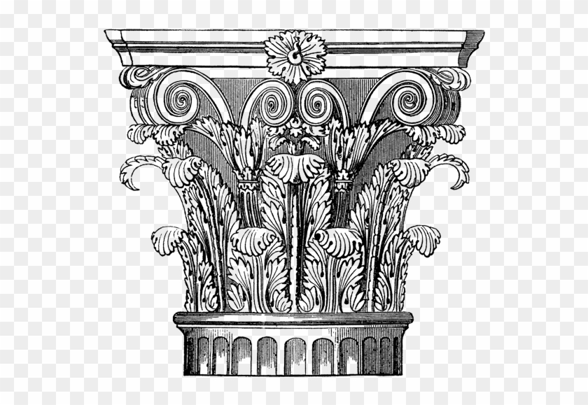 Corinthian-column - Corinthian Column Design, HD Png Download - 800x500
