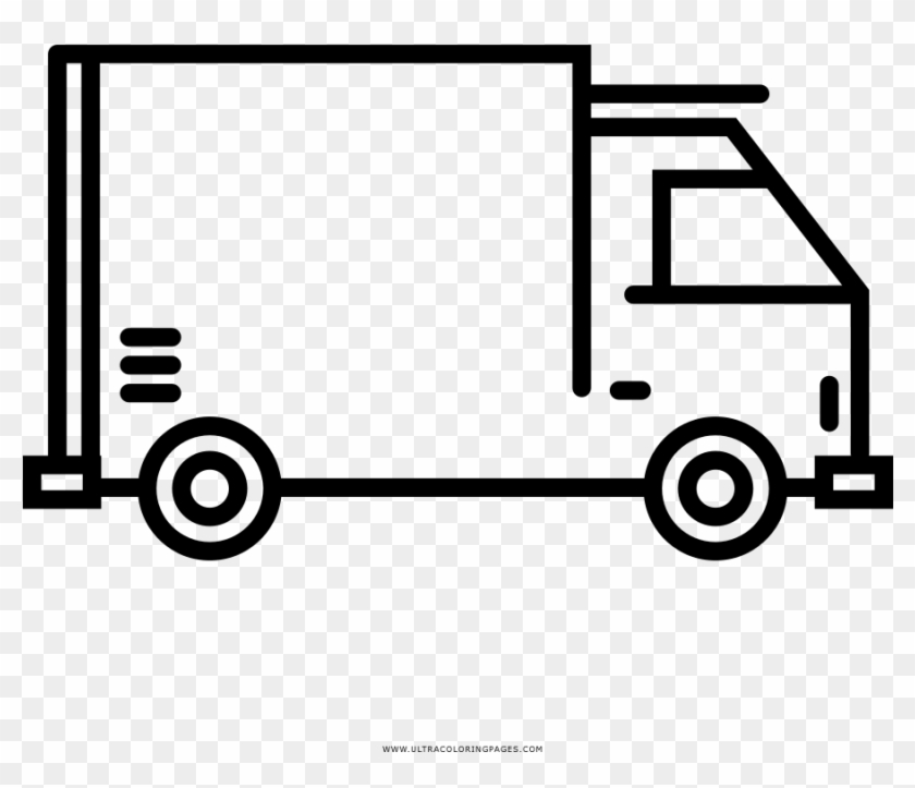 Delivery Truck Coloring Page - Camion Dibujo Png, Transparent Png ...