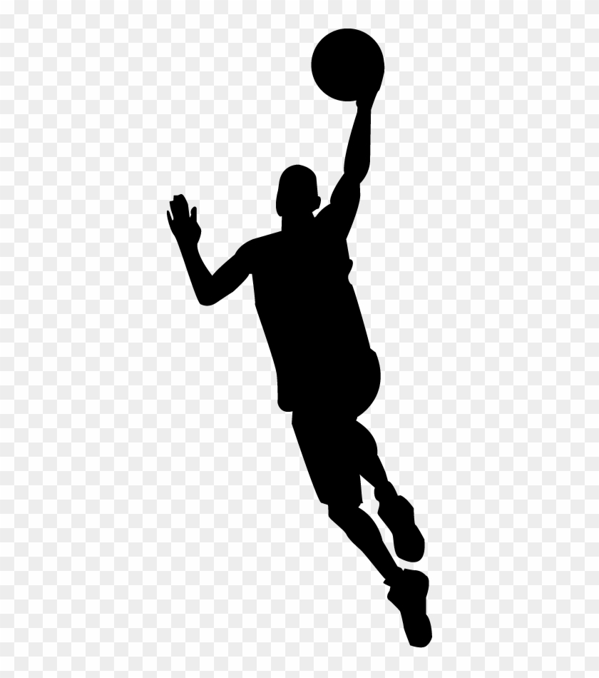 Basketball Player Silhouette Png - Basketball Logo Lay Up, Transparent Png  - 374x870(#1369705) - PngFind