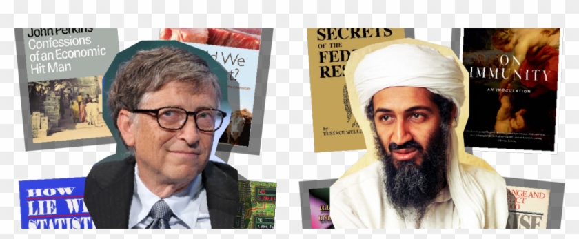 The Bill Gates Osama Bin Laden Library Smackdown Turban Hd Png Download 1600x480 1381075 Pngfind