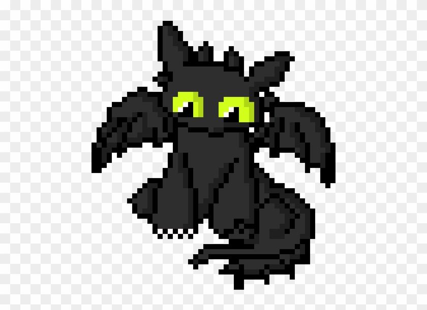 Toothless - Toothless Dragon Pixel Art, HD Png Download - 580x570