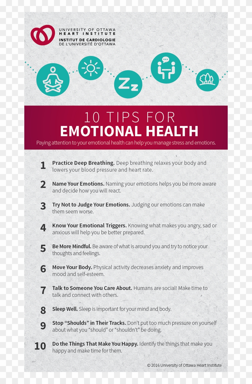 10 Tips For Emotional Health - Emotional Health Tips, HD Png Download ...