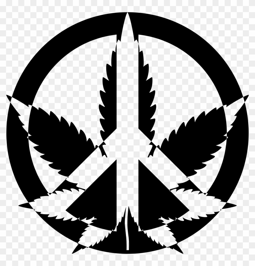 Weed Leaf Png File Simple Marijuana Leaf Peace Weed Logo