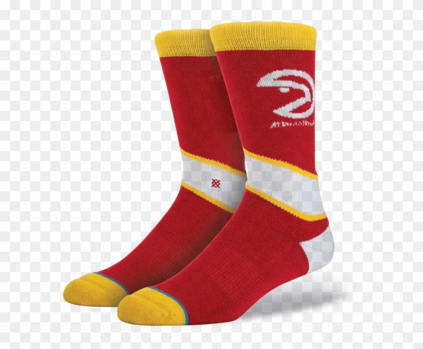 Stance 558 Atlanta Hawks Logo Socks Red Medium M 6-8 - Sock, HD Png ...