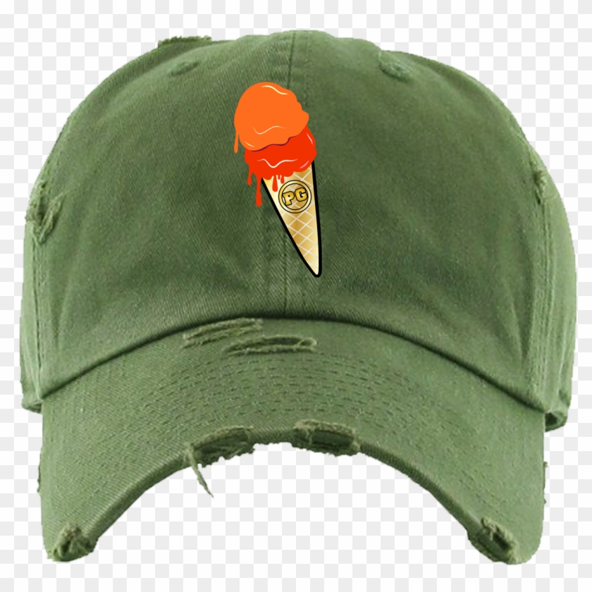 Ice Cream Cone Olive Dad Hat Hat Hd Png Download 10x10 Pngfind