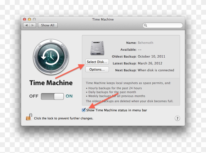 How to create a time machine backup