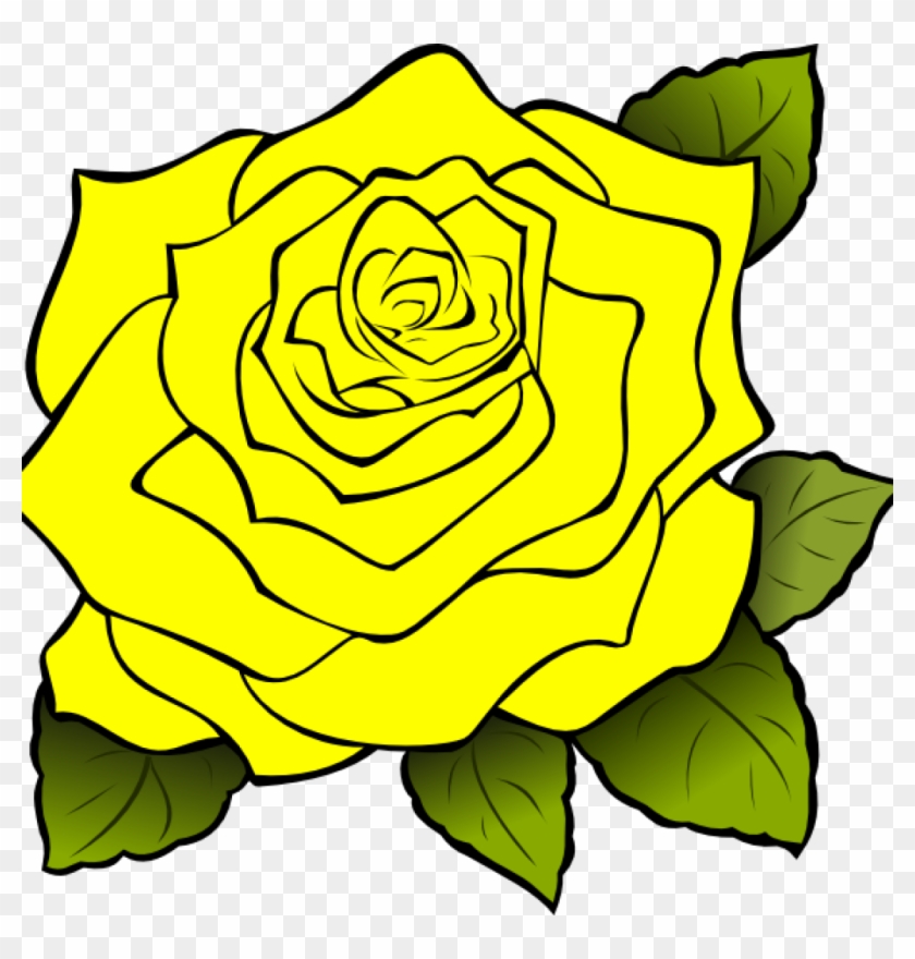 single yellow rose clipart