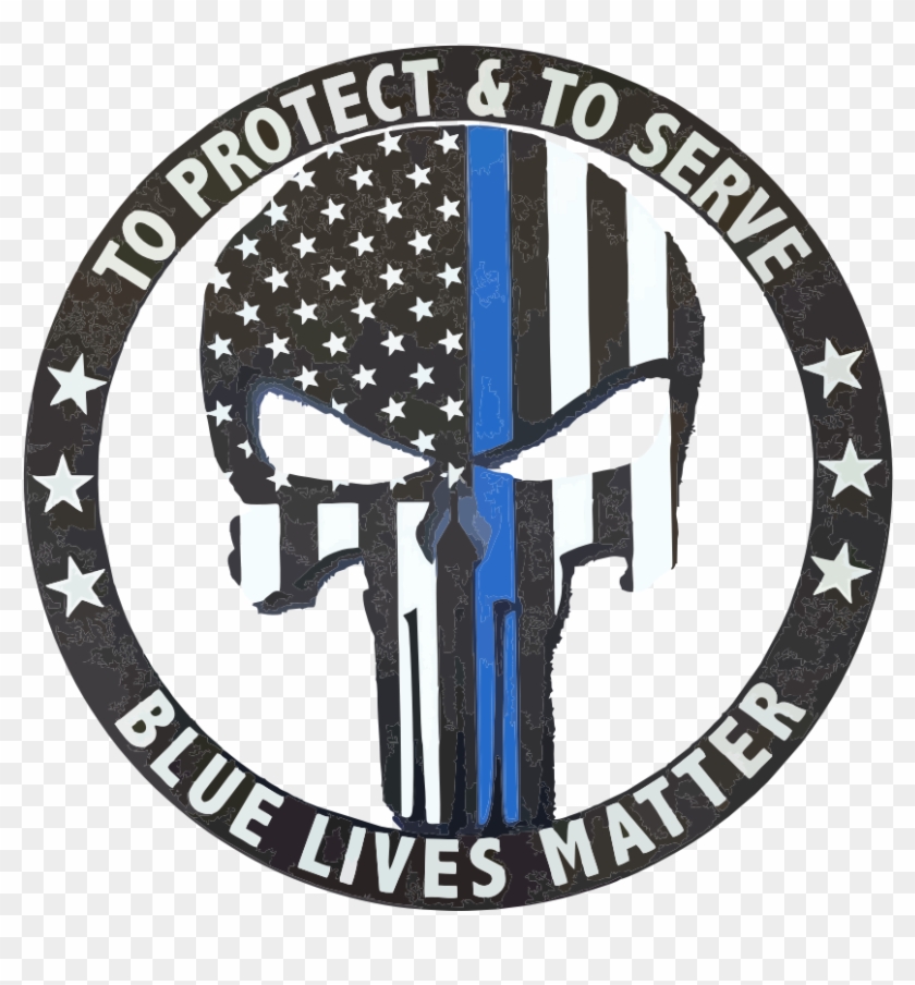 Punisher Blue Lives Matter Logo, HD Png Download - 836x825(#1533283 ...