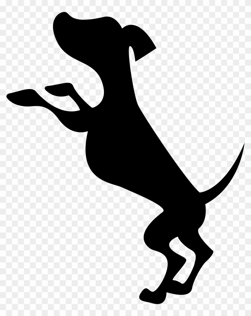 Download Small Dog Silhouette Standing On His Back Paws Svg - Small Dog Silhouette Png, Transparent Png ...