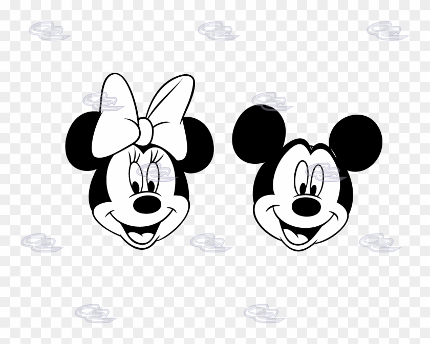 mickey and minnie mouse face clip art