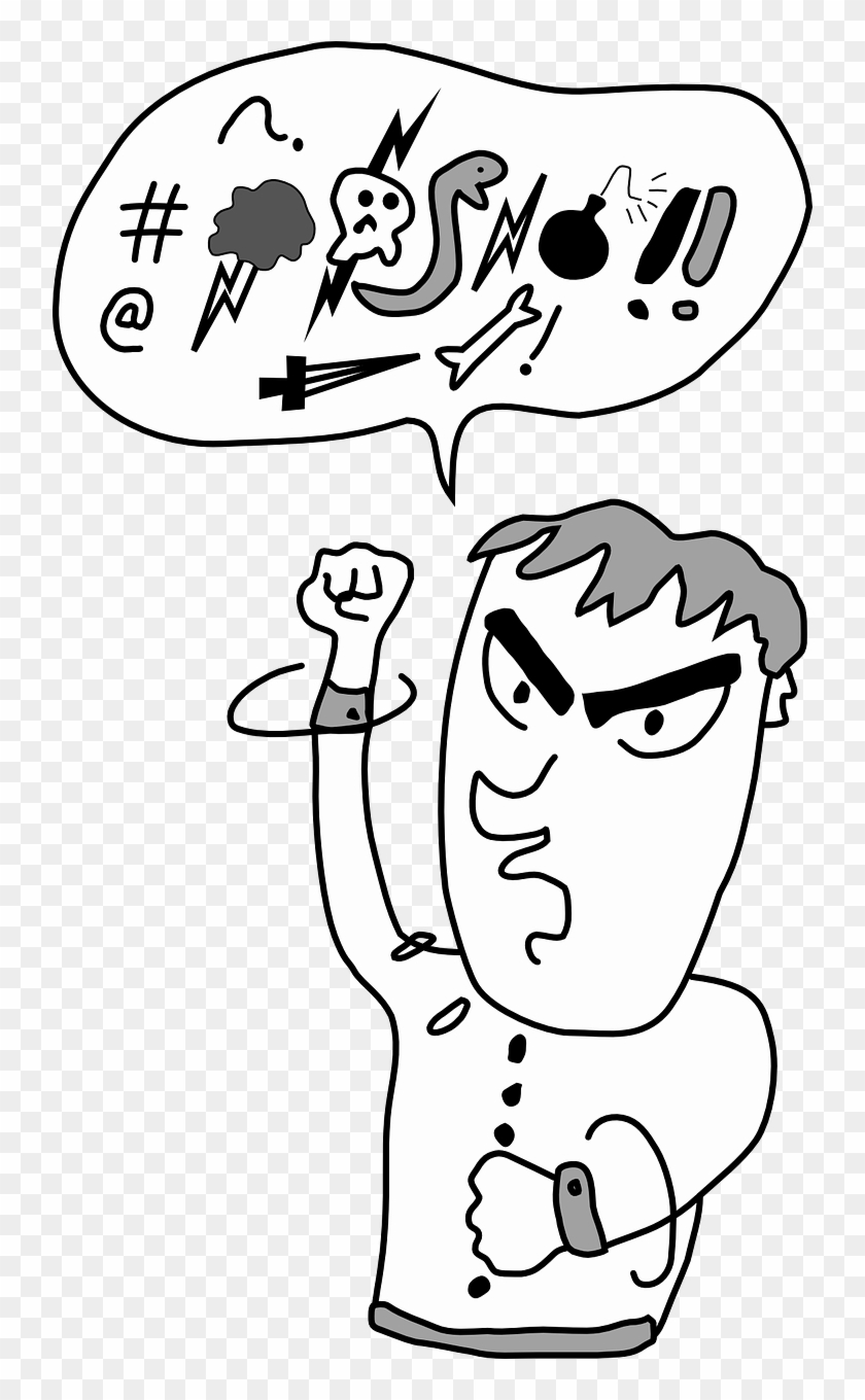 738 X 1280 1 Man Swearing Cartoon, HD Png Download 738x1280