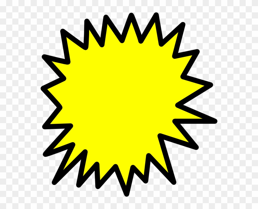 Spiky Speech Bubble - Yellow Star Burst, HD Png Download - 576x599 ...