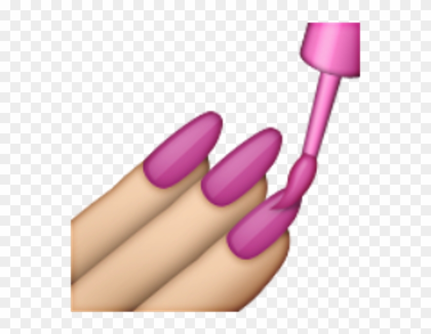 Painting Nails Emoji Nails Emoji Png, Transparent Png 620x648