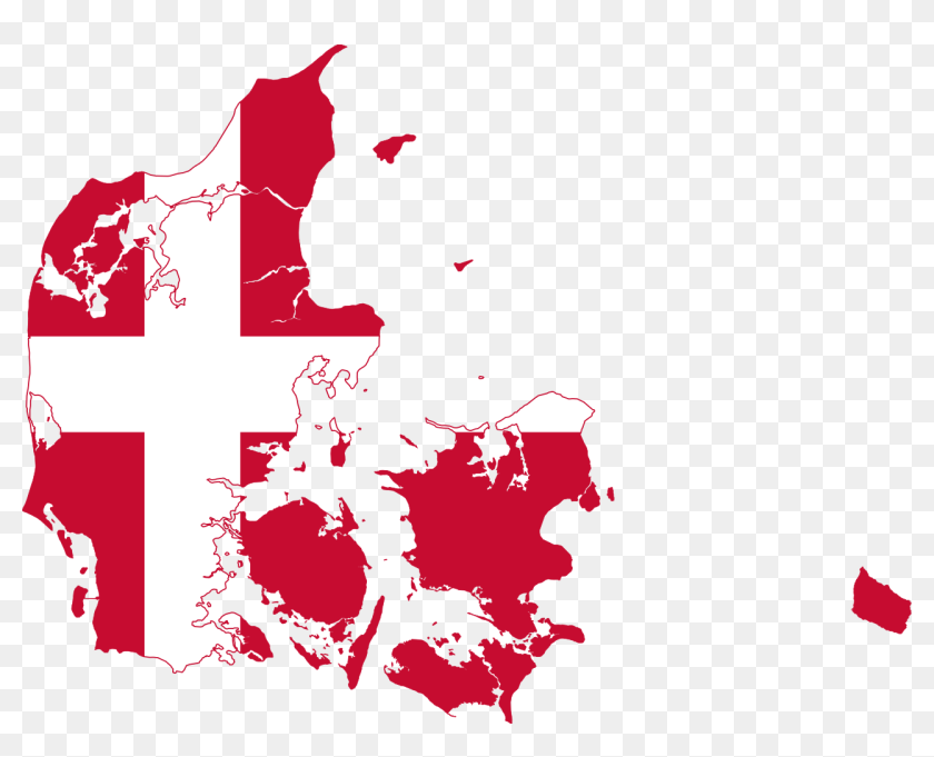 Download Flag Map Of Denmark Svg - Capital Of Denmark On Map, HD ...