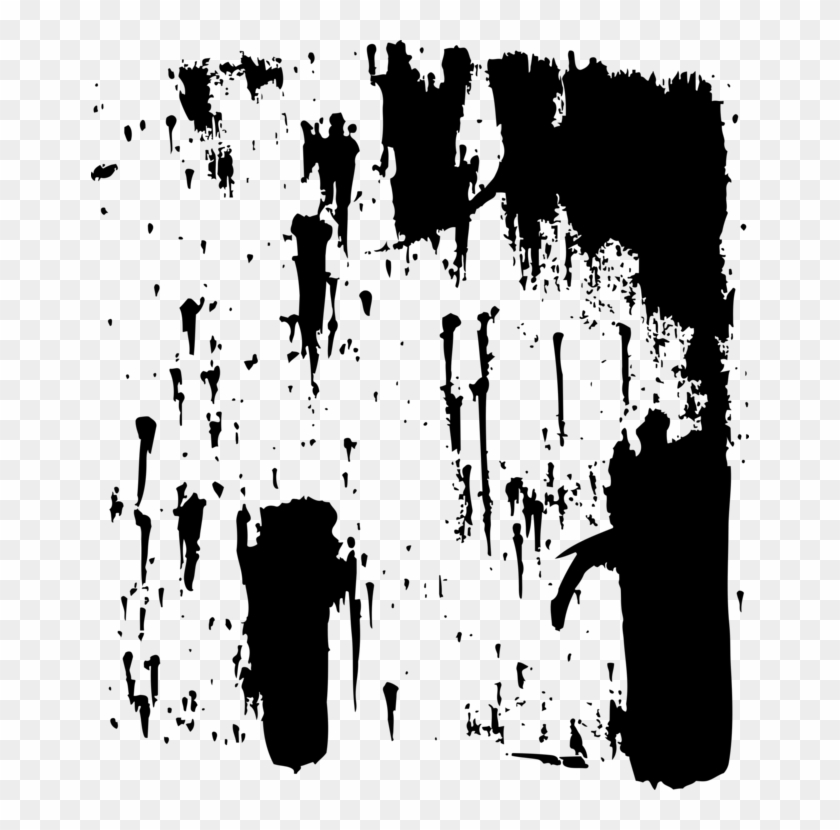 Black And White Painting Visual Arts - Black And White Smudge, HD Png ...